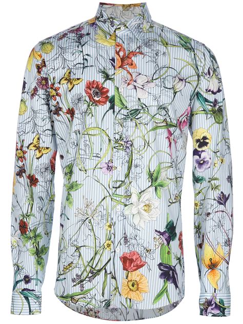 gucci floral print shirt mens|Gucci flower print scarf.